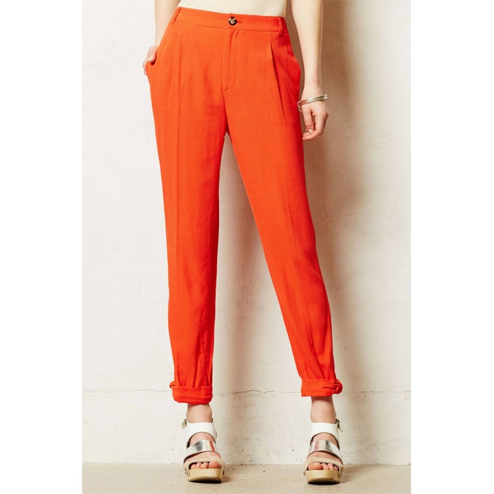 Anthropologie Elevenses Avoch Crop Crepe Pant